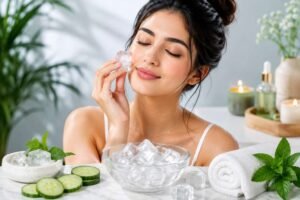 Ice Cube Hacks For Glowing Skin